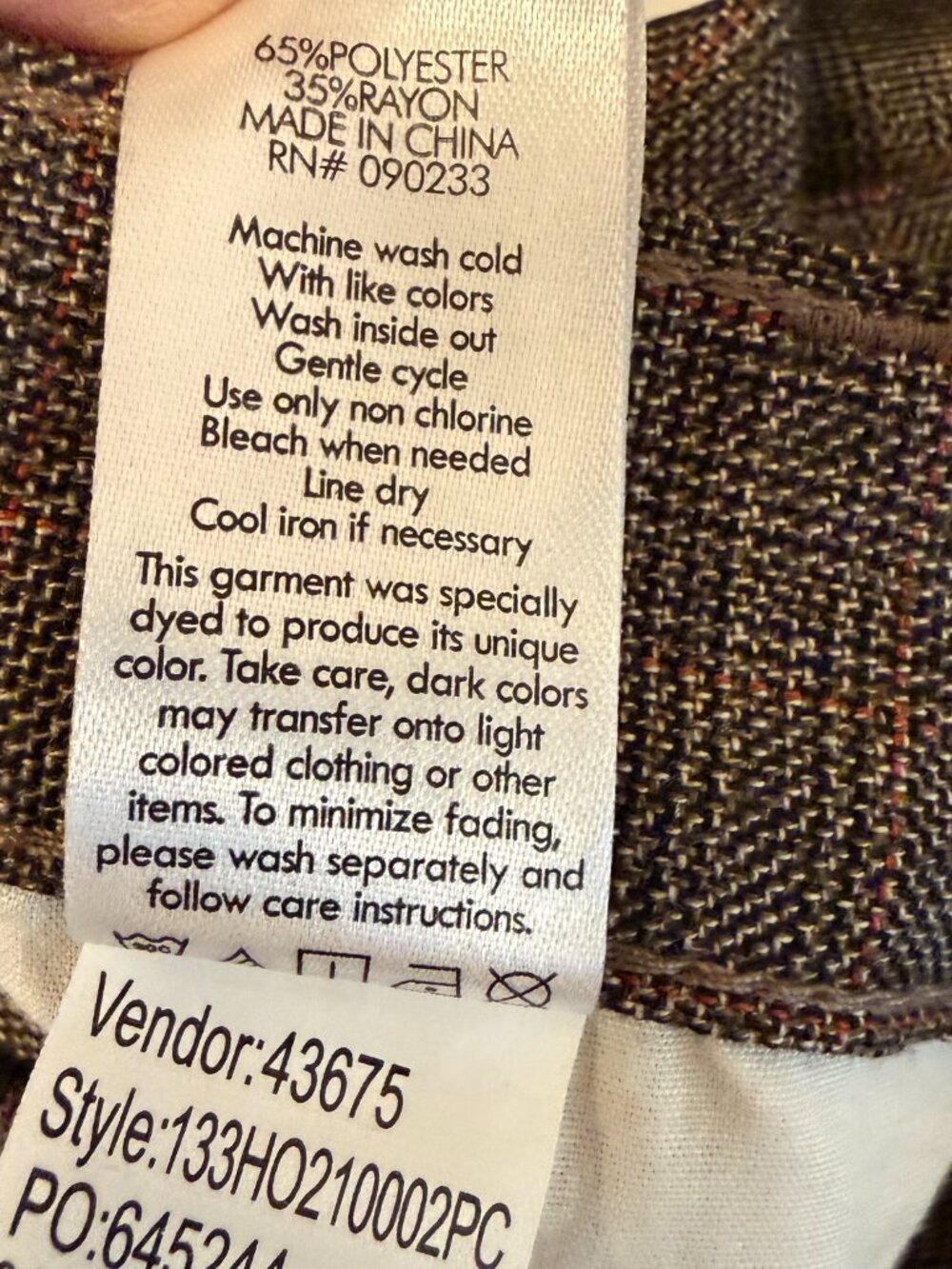 NWT PacSun Men's Brown Plaid Trouser Bootcut Pants Size 30 - Picture 14 of 15
